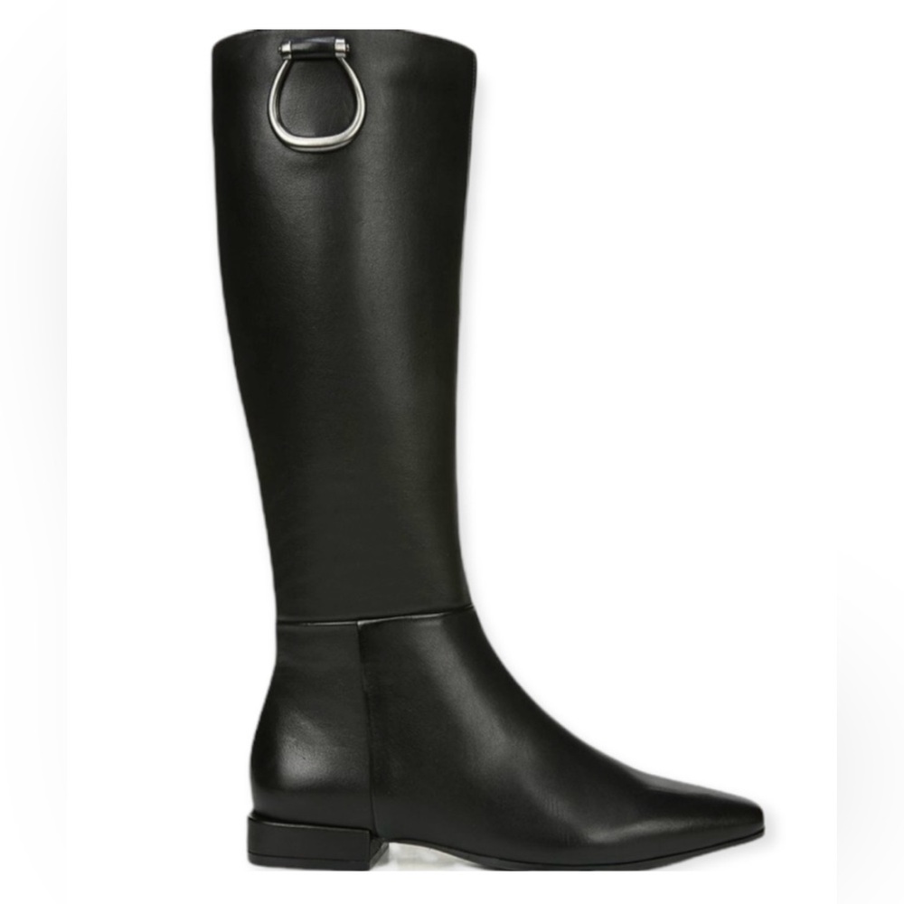 Naturalizer Black Carella Leather Wide-Calf Boot. Women's Size 8 - Picture 2 of 13